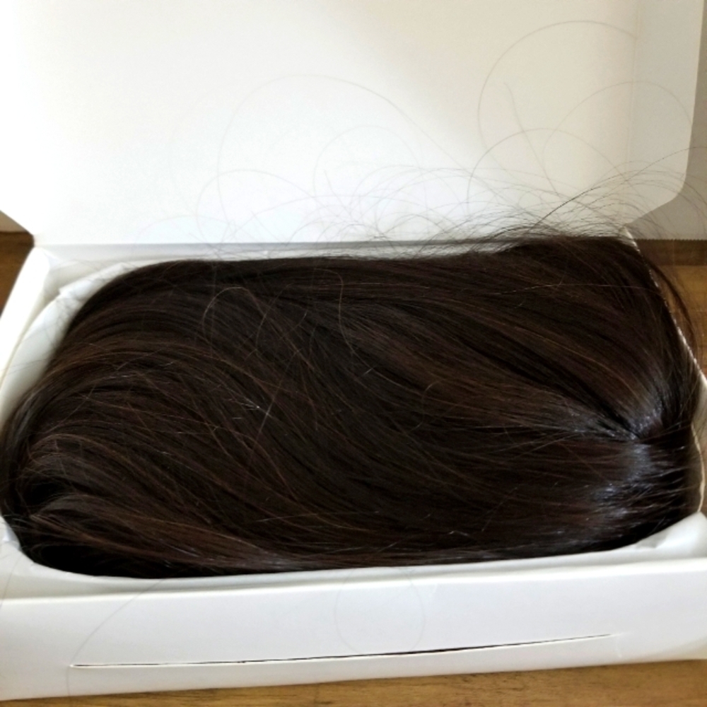 Sleek Brown Wig with Natural Sheen